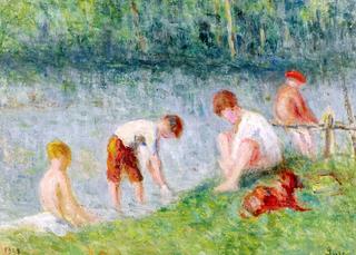 Rolleboise, Children by the Water