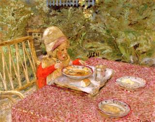 Breakfast for Little Bean Gosset in Normandy
