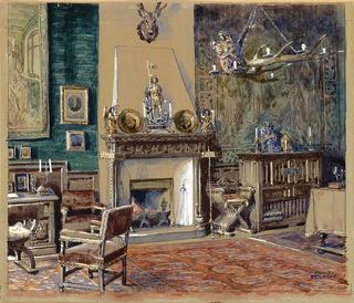 Interior with a Fireplace