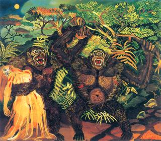 Gorilla with a Woman