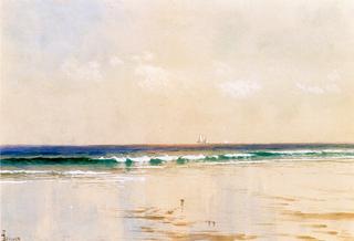 Coastline with Distant Ships