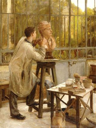 The sculptor's studio