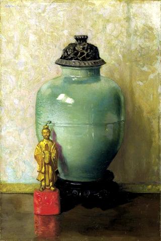 Green Chinese Jar
