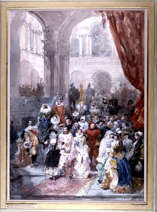 Study for a Painting of a Costume Ball Given by the Princess of Sagan