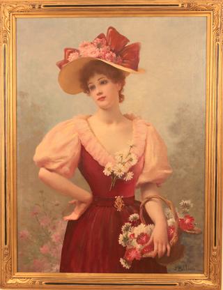 Young Woman with Flowres