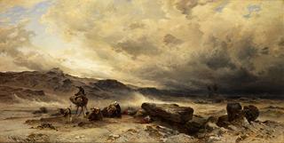 Caravan Caught in a Sandstorm