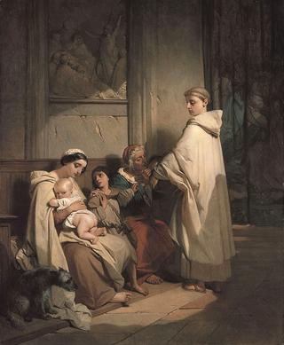 A Monk Feeding the Needy