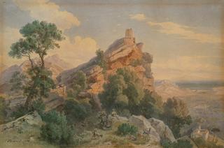 The tower of Seneca in Corsica overlooking the valley of Luri