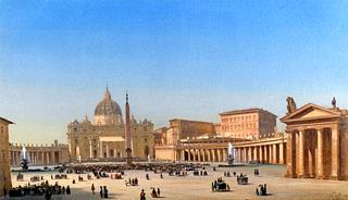 The Benediction of Pius IX in St Peter's Square, Rome