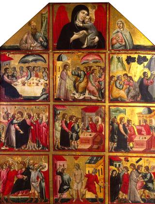 A Small Altarpiece, with Nine Scenes from the Passion