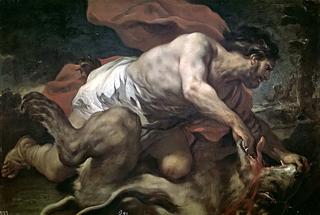 Samson and the lion