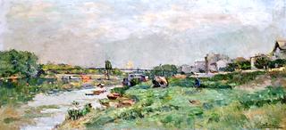 The Suspension Bridge on the Seine at Sant-Denis, near Paris