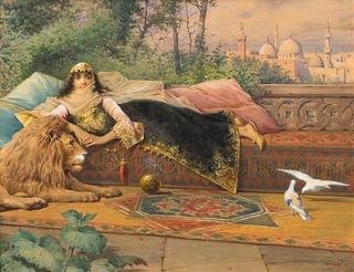 Woman with Lion
