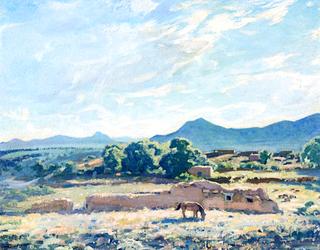 Horse in Ruined Village (Galisteo, New Mexico)