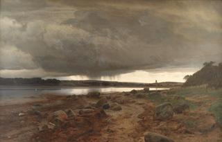 A Showery Landscape. Kalvø Vig, Jutland