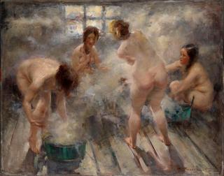 In a Russian Bath House