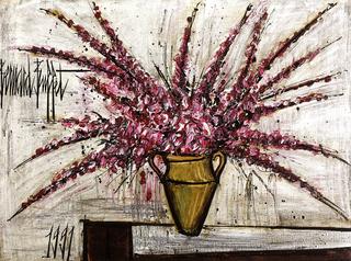Peach Flowers in a Pot