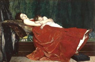 Mother and Child Napping