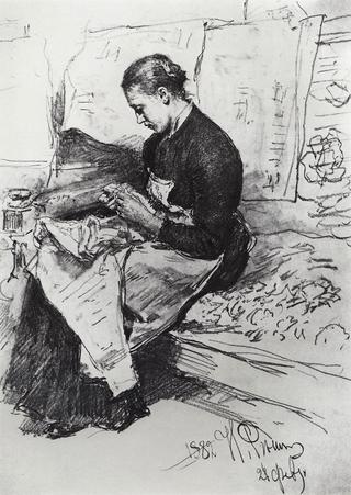 Woman Sewing