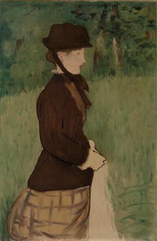 Woman walking in the Garden