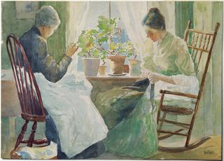 Two Women Sewing