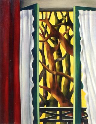 Branches on a Yellow Background