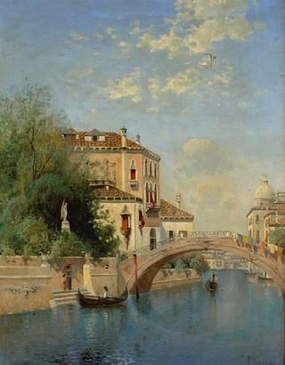 Gondolas on a Venetian Canal