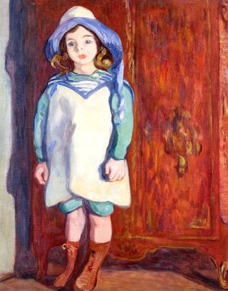 Portrait of Jean Valtat with Blue and White Hat