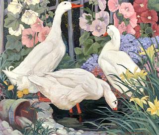 Geese at a Pond