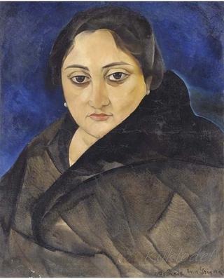 Lady with dark eyes