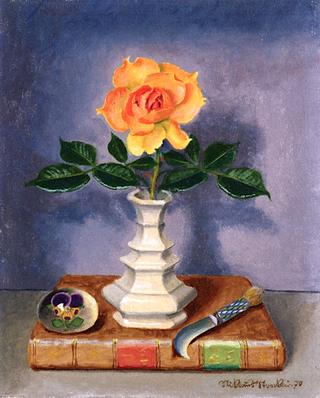 Still Life with Rose and Book