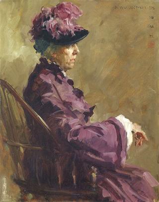 Woman in Purple Dress