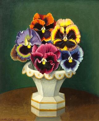 Floral still life with pansies