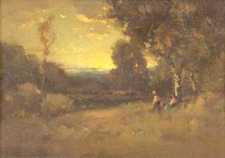 Pastoral Landscape with Two Figures