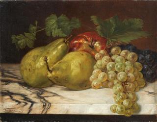 Still Life with Pears, Apple and Grapes