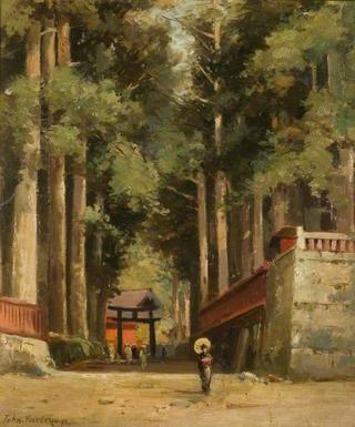 Avenue of Cryptomeria Leading to the Temple of Fiaharajinshu, Nikko, Japan
