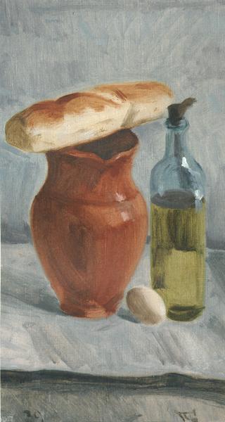 Still Life with Jug and Bottle