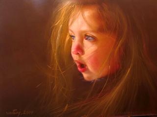 Profile of a Young Girl with Red Hair