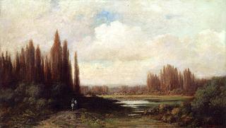 Landscape with a Rider by a Pond