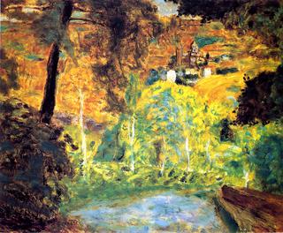 Sunny Landscape, Village in the Background