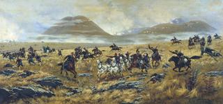 Russian Dragoons Pursuing Turks