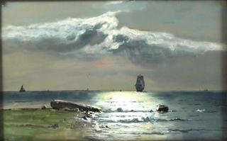 A Seascape: A Sunbeam through the Clouds