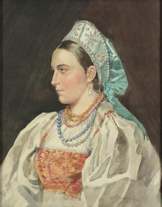 Russian Woman in Traditional Costume