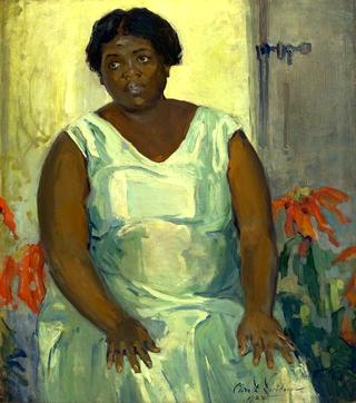 Woman With Poinsettias