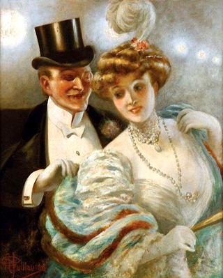 Le dandy et l'élégante au collier