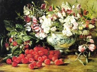 Raspberries and Sweet Pea