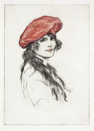 Portrait of a Women in a Red Beret