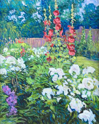 Hollyhocks