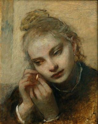 Girl Putting on her Earring
