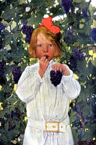 Girl Eating Grapes